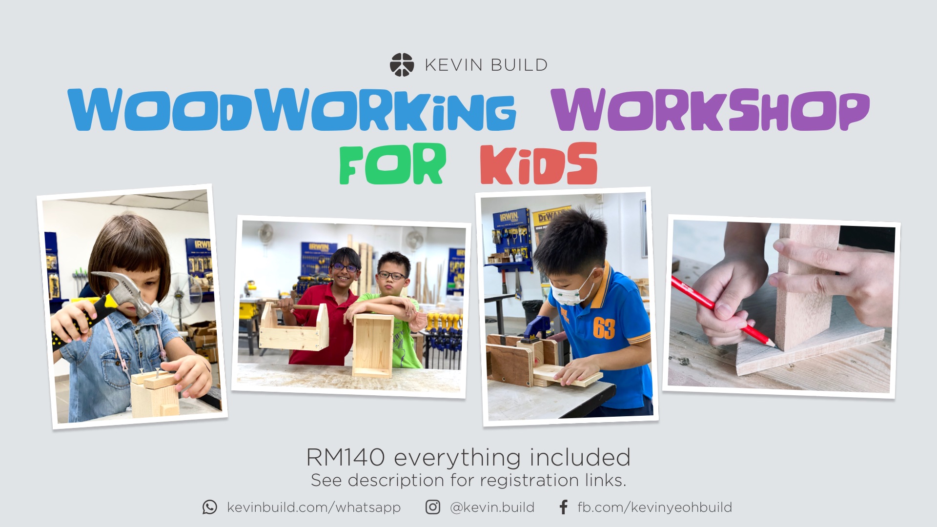 Woodworking Workshop For Kids poster